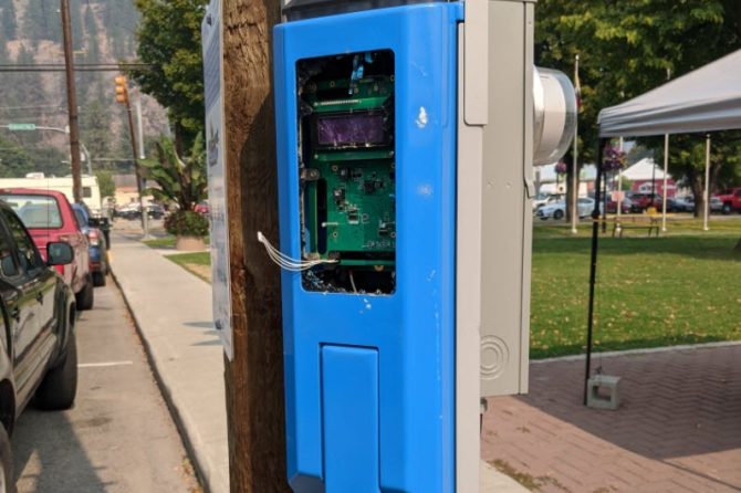 EV charger vandalized Grand Forks