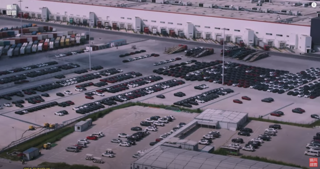 Giga Shanghai Model 3 parking lot