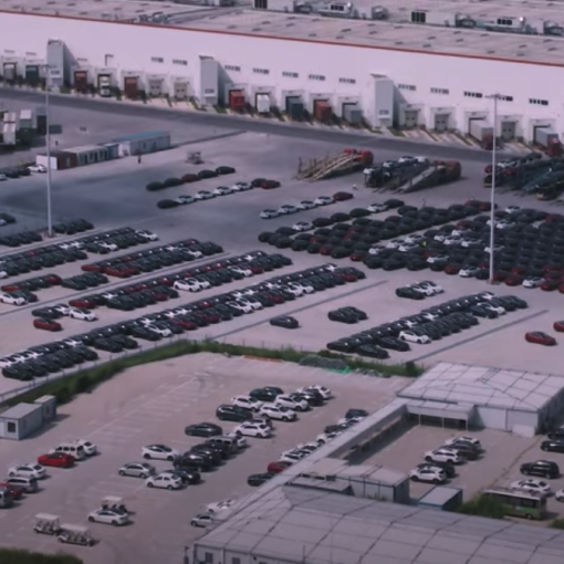 Giga Shanghai Model 3 parking lot