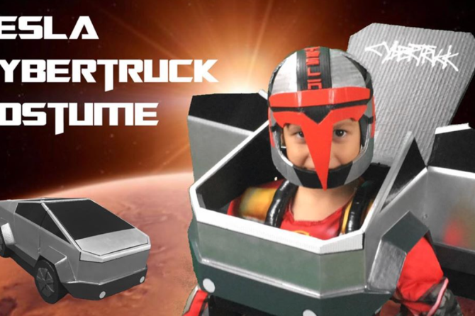 vTesla Cybertruck Halloween costume