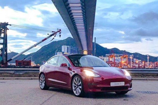 Tesla Model 3 in Hong Kong