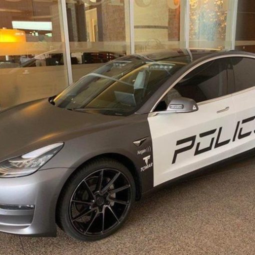 Tesla Model 3 police car