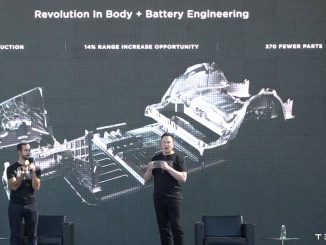 Tesla single piece casting and integrated battery