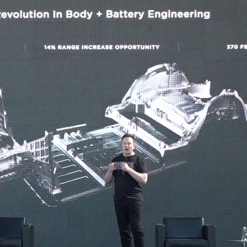 Tesla single piece casting and integrated battery
