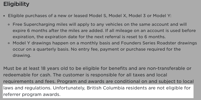Tesla referral program eligibility requirements