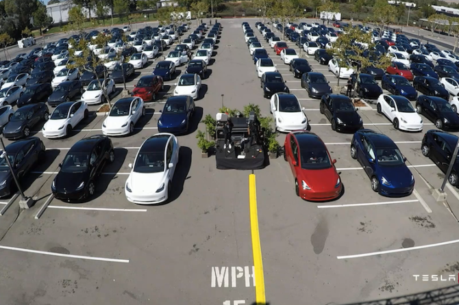 Tesla shareholder meeting view