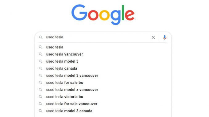 Tesla used searches Tesla used search terms