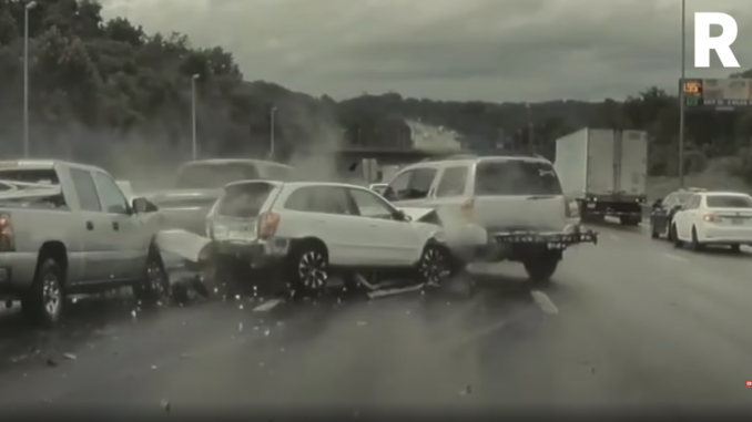 TeslaCam highway crash