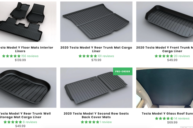 Tesmanian Model Y products