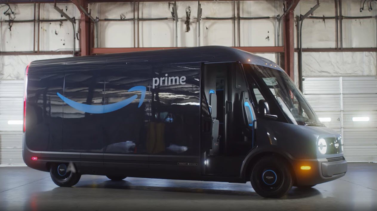 Amazon reveals first Rivian electric delivery van - Drive Tesla