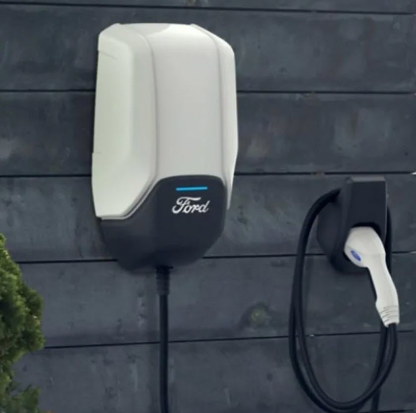 Ford Mach-E home wall charger close up