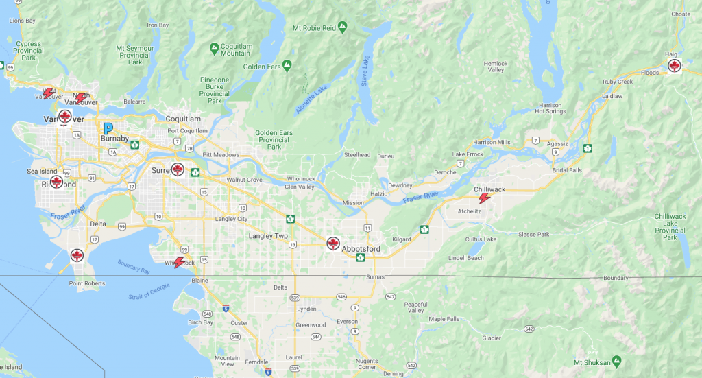 Lower Mainland Tesla Superchargers