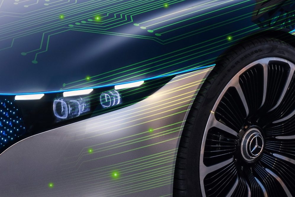 Mercedes EQS close up