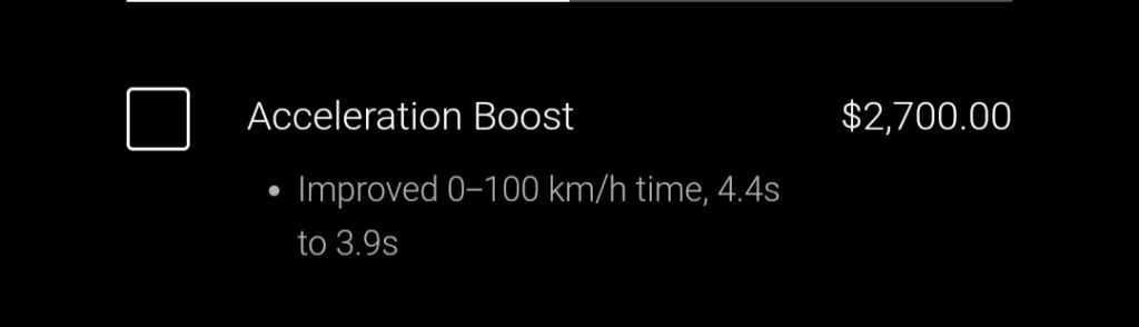 Model 3 Canada acceleration boost