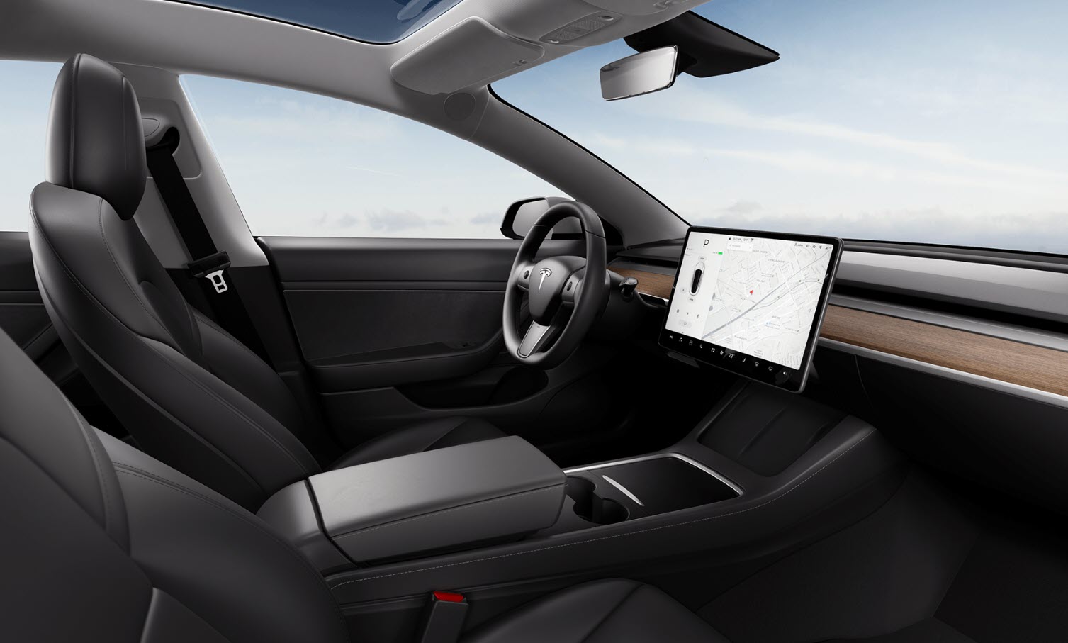 New Tesla Model 3 console