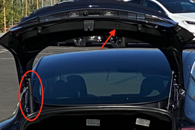 New Tesla Model 3 power trunk