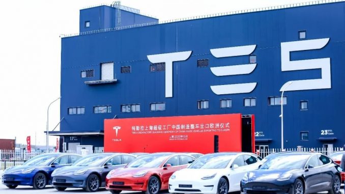 Tesla China exports 2