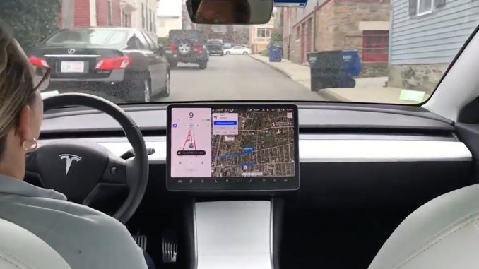 Tesla FSD auto folding mirrors
