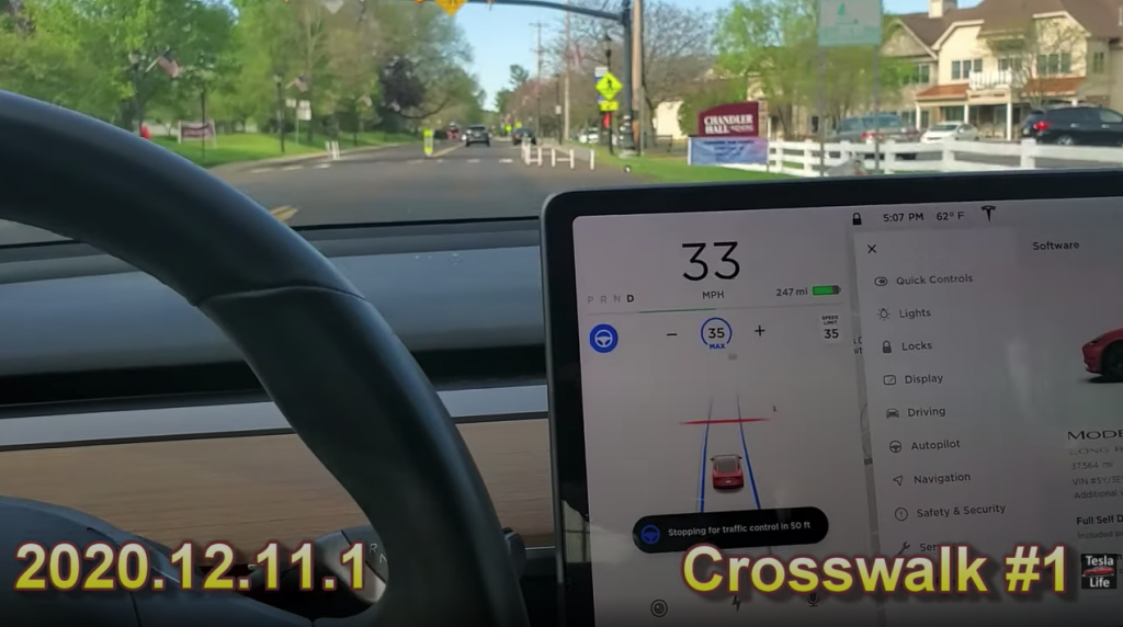Tesla Life crosswalk video