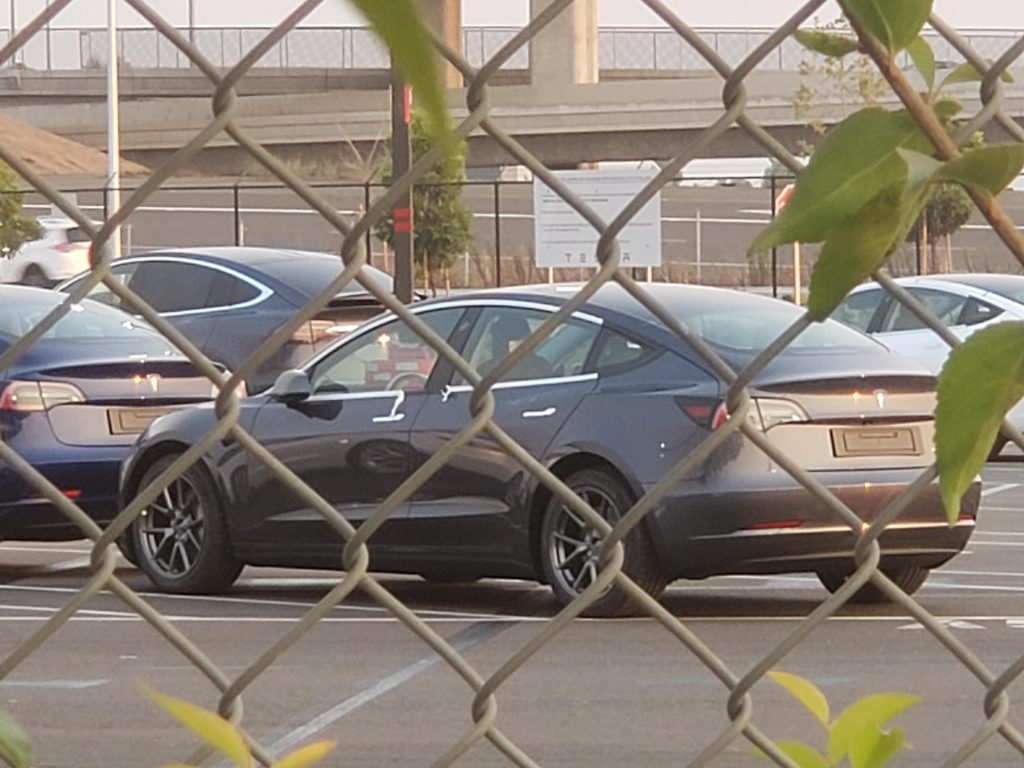 Tesla Model 3 with factory black trim