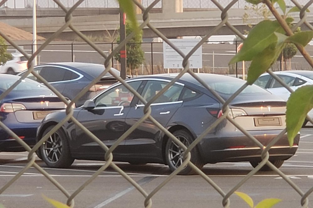 Tesla Model 3 with factory black trim