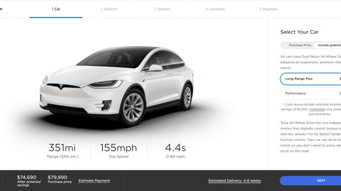 Tesla Model X Long Range Design Studio Tesla Model X Long Range Design Studio