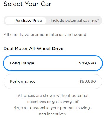 Tesla Model Y USA prices Oct 15 2020