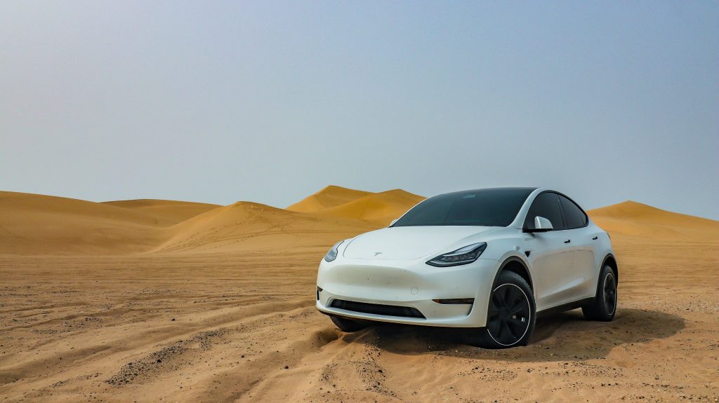 Tesla Model Y sand dunes