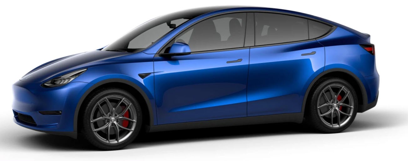 Tesla Model Y with Zero-G blue