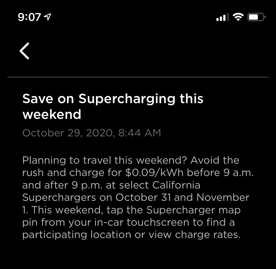 Tesla offering discounted Supercharger rates in California this weekend