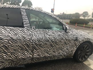 Camouflaged Tesla Model Y new dash