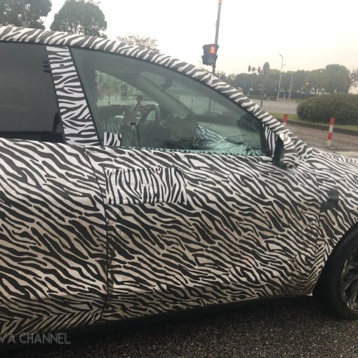 Camouflaged Tesla Model Y new dash