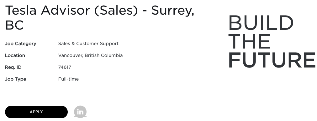 Sales Advisor Surrey BC