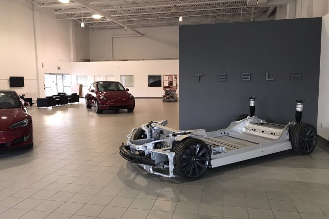 Tesla Kitchener showroom