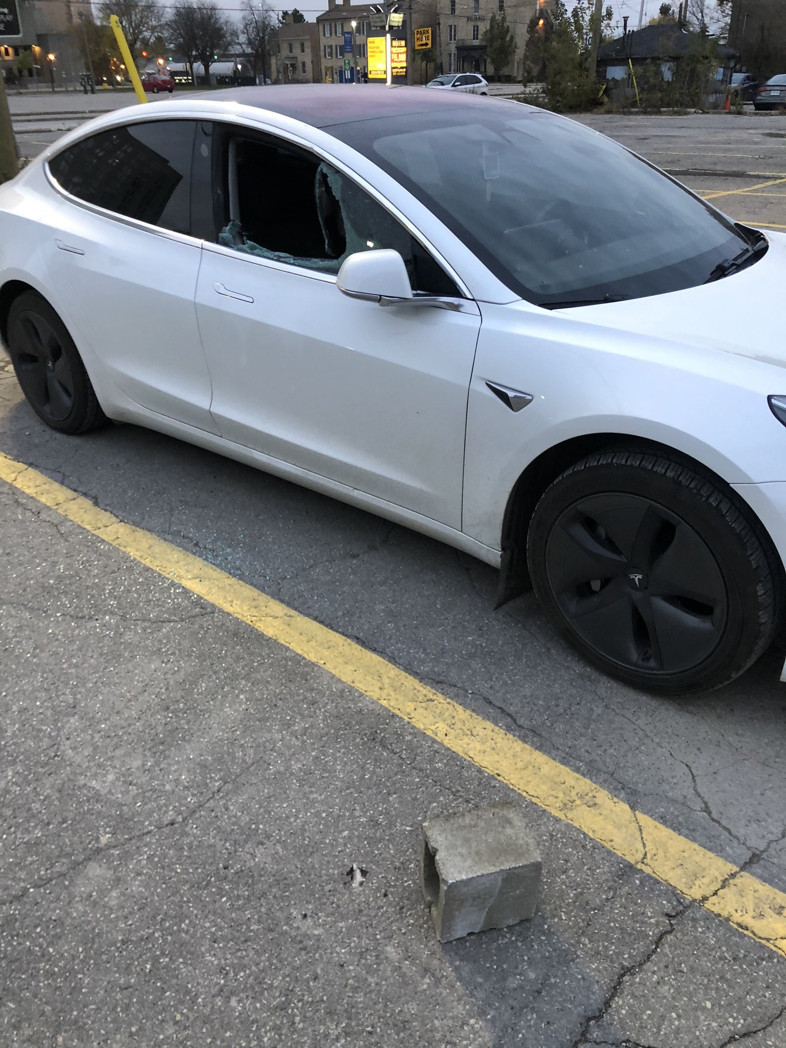Tesla Model 3 London damage
