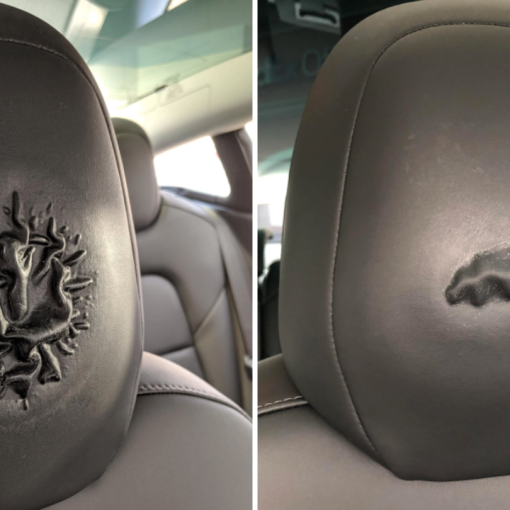Tesla Model 3 bubbling headrests