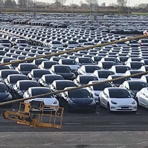 Tesla Model 3 in port