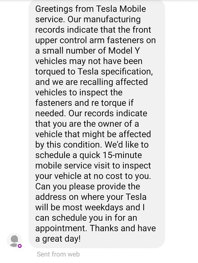 Tesla Model Y upper control arms