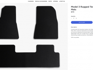 Tesla Rugged Textile mats shop