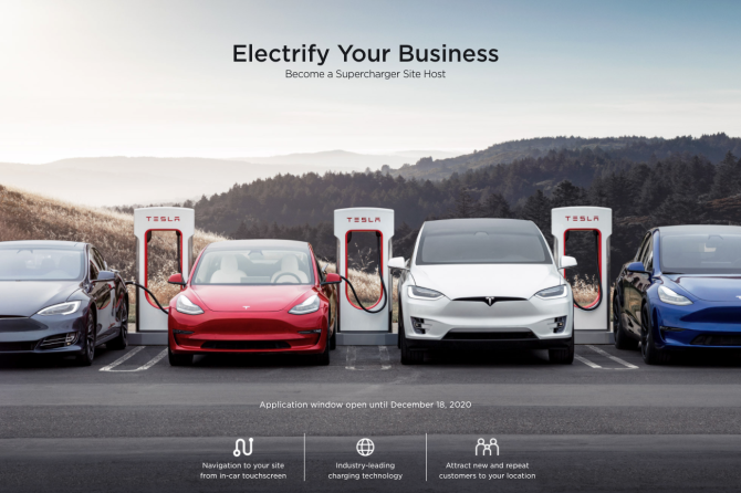 Tesla Supercharger application