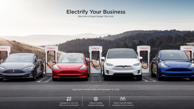 Tesla Supercharger application