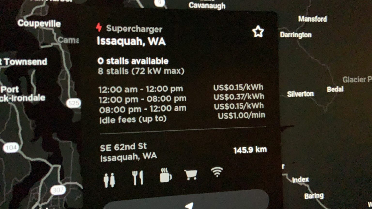 Tesla navigation now shows wait times when Supercharger stations are