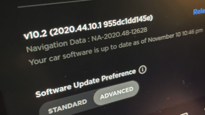 Tesla nav update