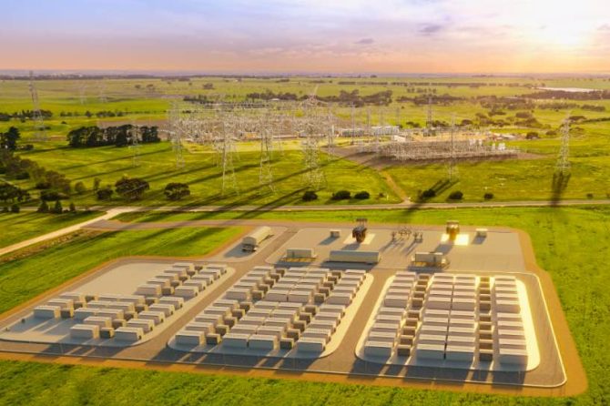 Artist rendering of the Victoria Big Battery