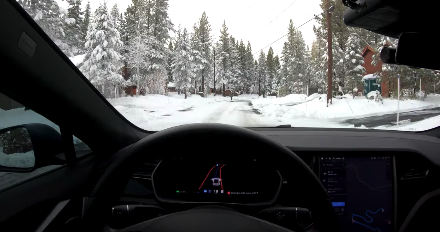 How Does Tesla FSD Beta Handle Snowy Conditions? [Video] - Drive Tesla