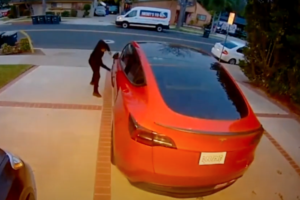 Model Y hammer vandal