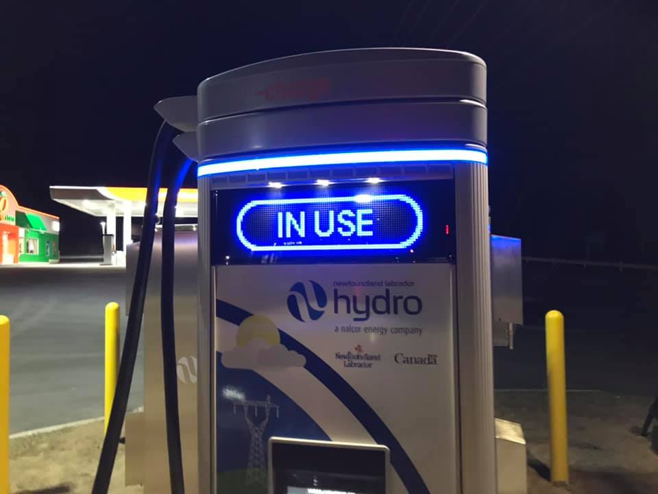 NL Hydro EV charger in use