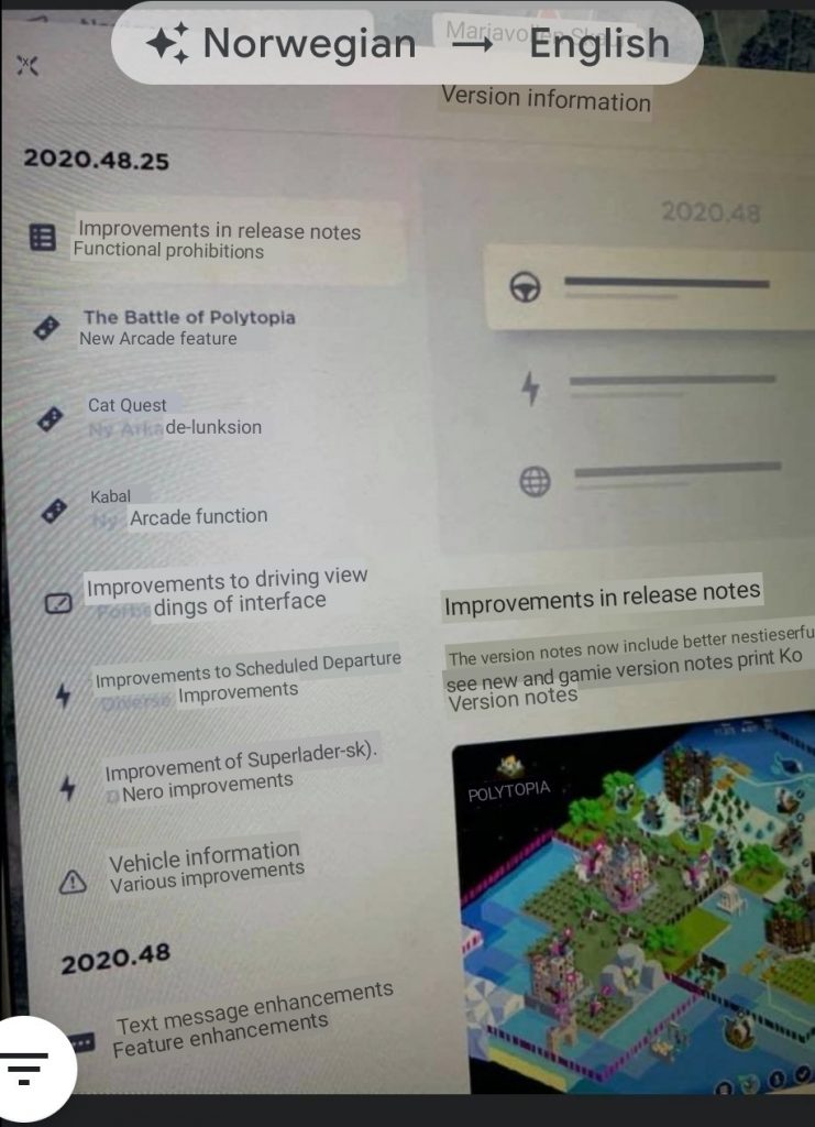 Tesla 2020.48.25 release notes