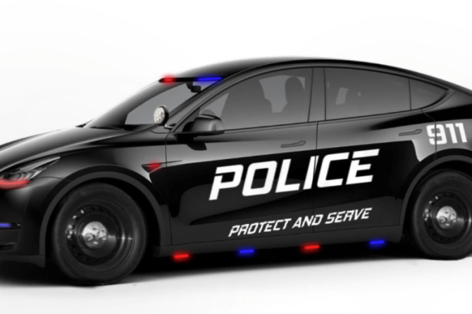 Tesla Model Y Police Car