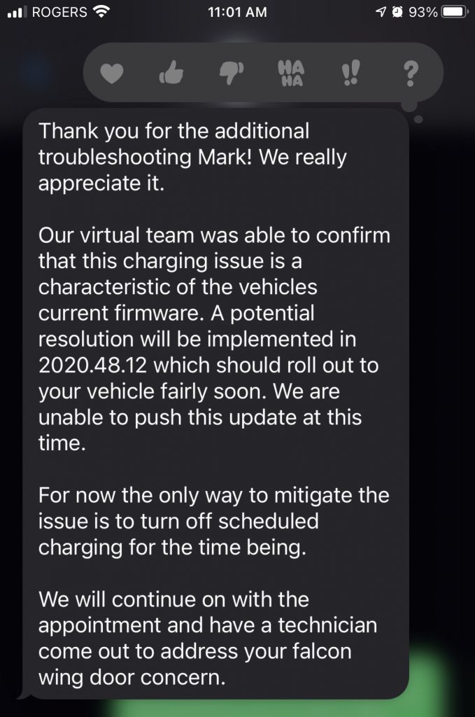 Tesla Service clicking sound